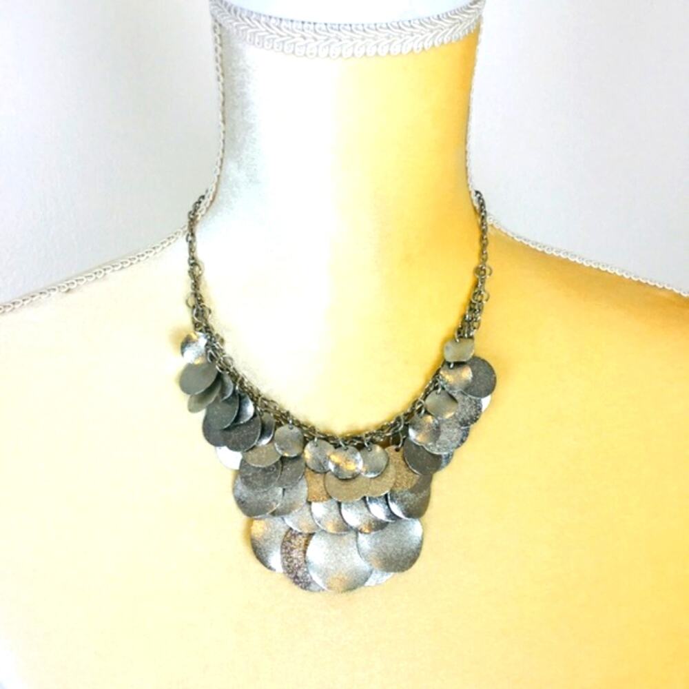 Silver Plated Statement Necklace Choker Necklace